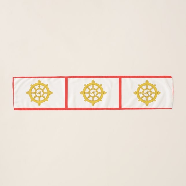 Kingdom of Sikkim Flag Scarf (Front (Horizontal))