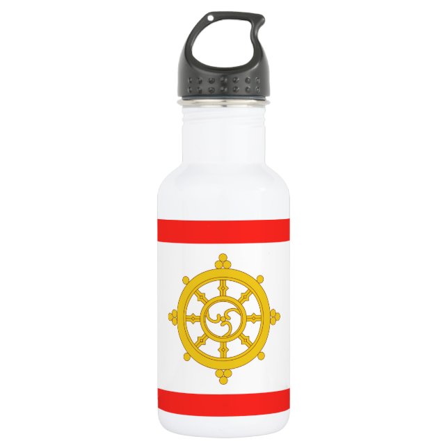 Kingdom of Sikkim Flag Stainless Steel Water Bottle (Front)