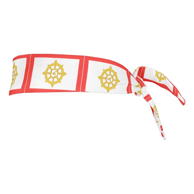 Kingdom of Sikkim Flag Tie Headband (Rotate 90)
