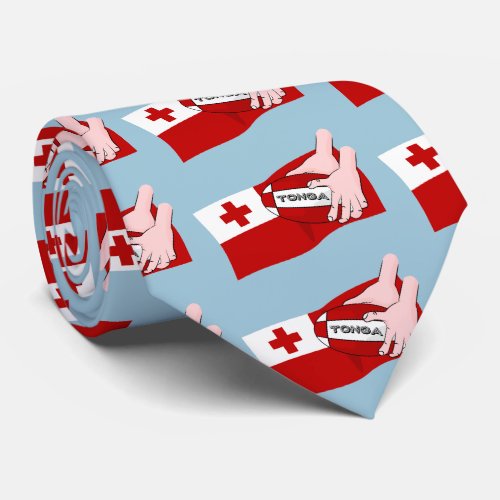 Kingdom of Tonga Tongan Rugby Flag Neck Tie