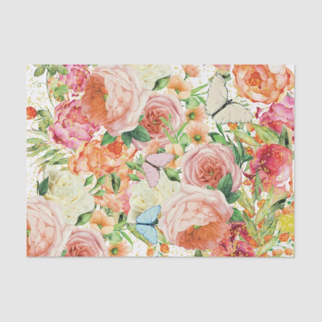 Kingdom peonies Tissue paper (Front)