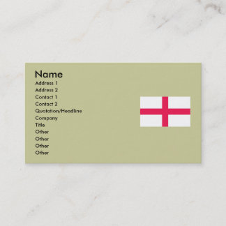 Kingdome of England (Kingdom of England) Map/Flag Business Card