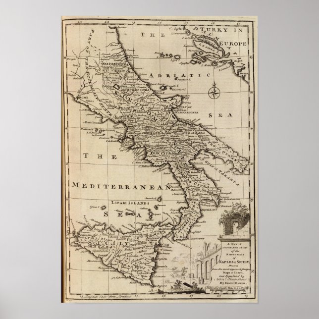 Kingdoms of Naples and Sicily, Italy Poster (Front)
