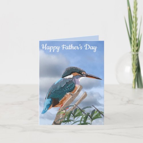 Kingfisher and Willow editable Fathers Day Card