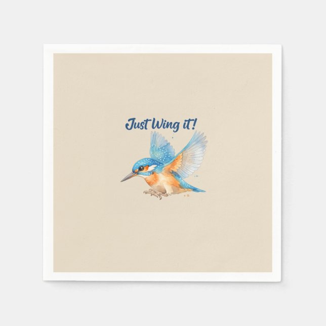 Kingfisher Apron – Just Wing It! Kitchen Apron Napkins (Front)