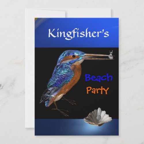 KINGFISHER BEACH PARTY Champagne metallicblack Invitation