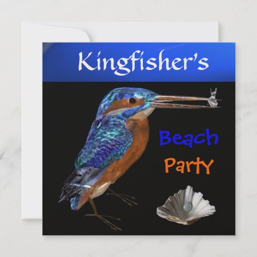 KINGFISHER BEACH PARTY Champagne metallicblack Invitation