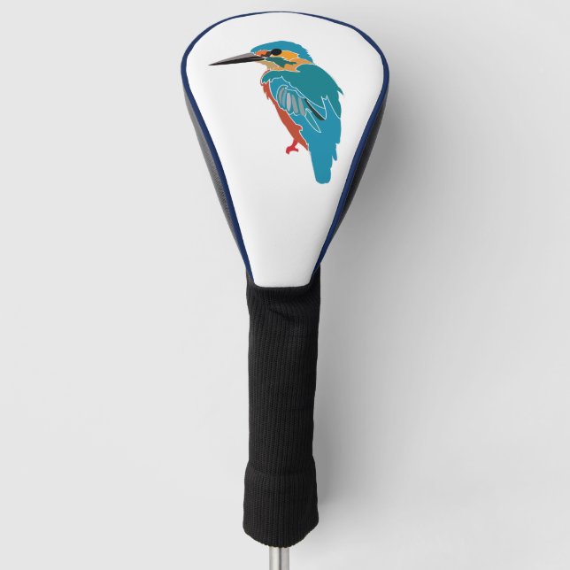 Kingfisher Bird Art Golf Head Cover (Front)