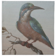Kingfisher Bird Fabric Napkins