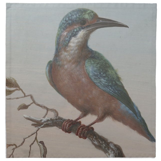 Kingfisher Bird Fabric Napkins (Front)