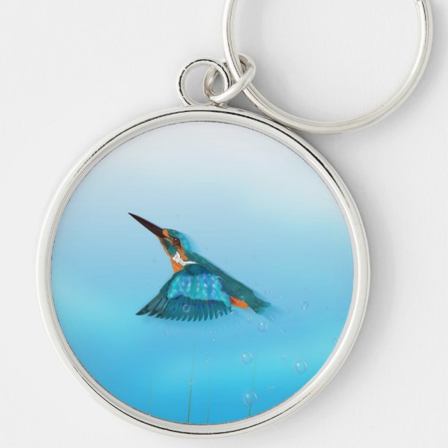 Kingfisher Bird Keychain (Front)