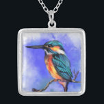 Kingfisher Bird Necklace<br><div class="desc">Beautiful Kingfisher Bird Necklaces - MIGNED painting design</div>