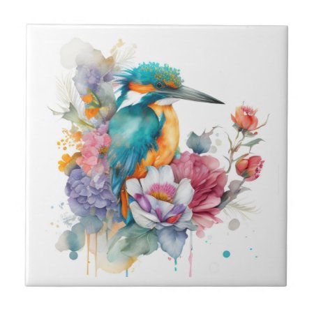 Kingfisher Bird Tile