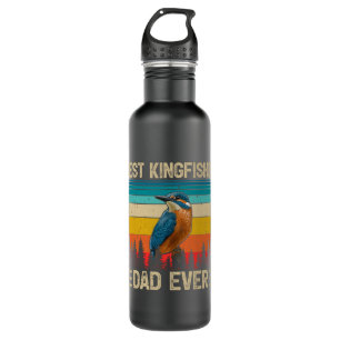 Kingfisher Bird Vintage Best Kingfisher Dad Ever F Stainless Steel Water Bottle