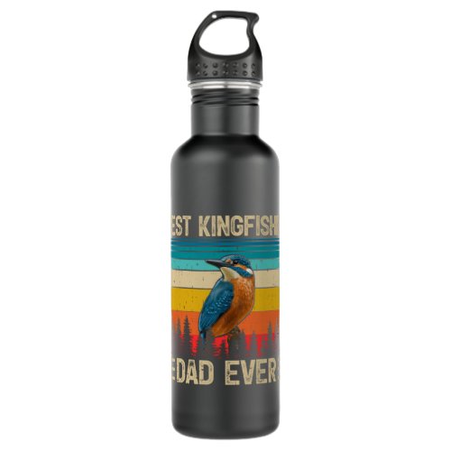 Kingfisher Bird Vintage Best Kingfisher Dad Ever F Stainless Steel Water Bottle
