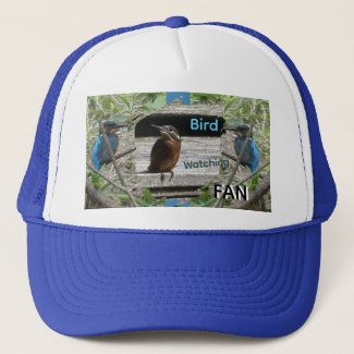 Kingfisher Bird Watching Fan Trucker Hat