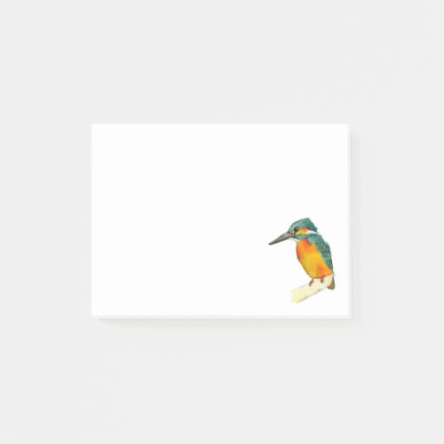 Kingfisher Bird Watercolor Painting Post_it Notes