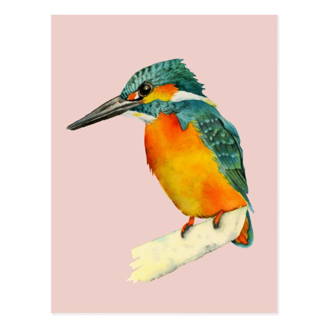 Kingfisher Bird Watercolor Painting
