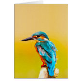 Kingfisher Bird Watercolor Portrait (Front)