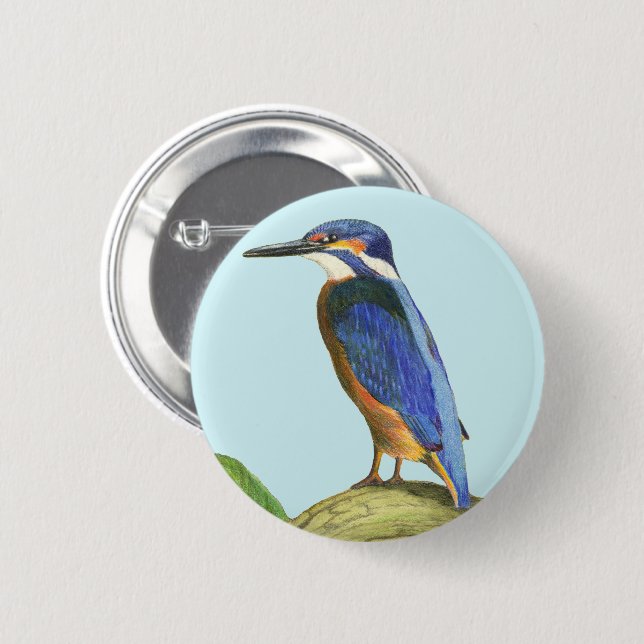 Kingfisher Button (Front & Back)