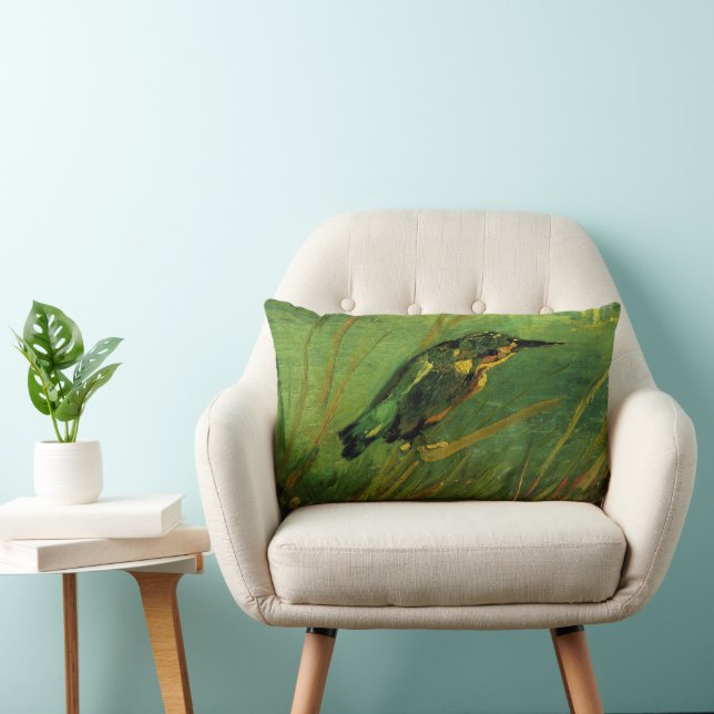 Kingfisher by Vincent van Gogh Lumbar Pillow (Chair)