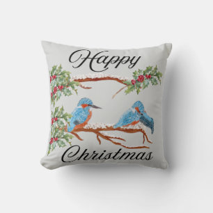 Kingfisher Christmas  Pillow
