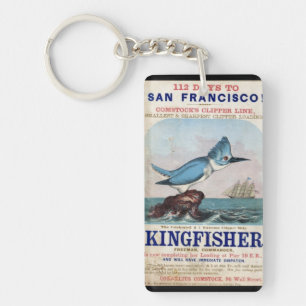 Kingfisher Clipper sailing ship 1855 Keychain