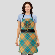 Kingfisher Crest over Tartan Apron