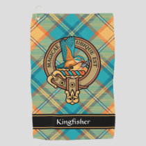 Kingfisher Crest over Tartan Golf Towel