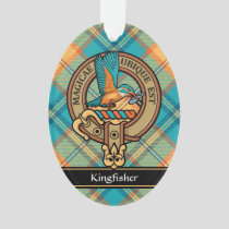 Kingfisher Crest over Tartan Ornament