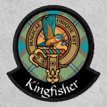 Kingfisher Crest over Tartan Patch