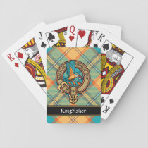 Kingfisher Crest over Tartan Playing Cards