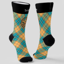 Kingfisher Crest over Tartan Socks