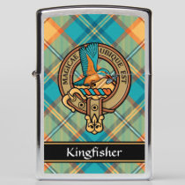 Kingfisher Crest over Tartan Zippo Lighter