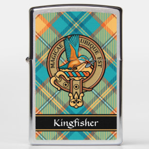 Kingfisher Crest over Tartan Zippo Lighter