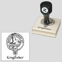 Kingfisher Crest Rubber Stamp