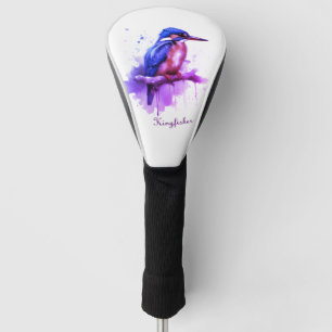 Kingfisher Design – Elegant Bird leather Golf Head Cover
