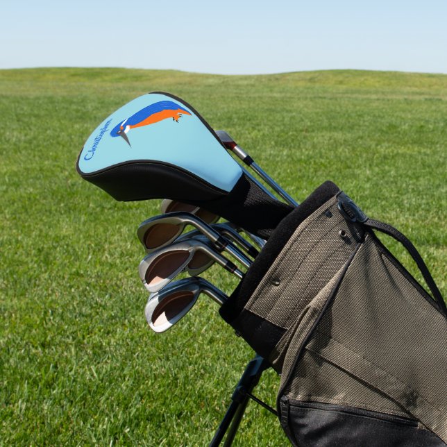 Kingfisher Design Golf Head Cover (In Situ)