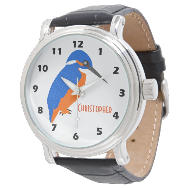 Kingfisher Design Just Add Name Watch (Angled)