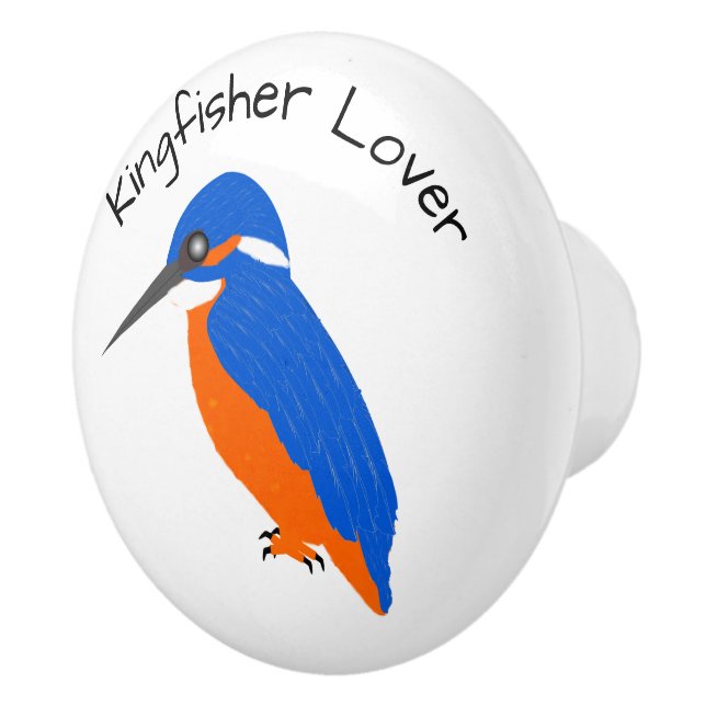 Kingfisher Design Personalised Ceramic Knob (Right)