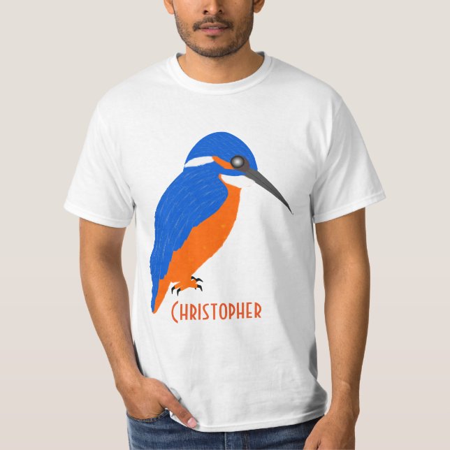 Kingfisher Design Personalised T-Shirt (Front)