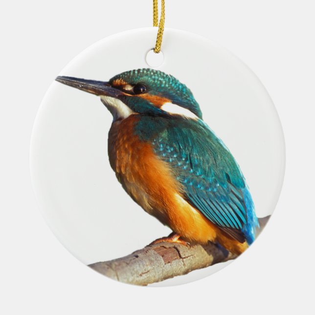 "Kingfisher" design products Ceramic Ornament (Front)