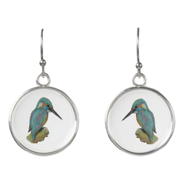 Kingfisher  earrings (Front)