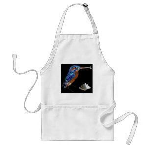KINGFISHER , Electric Blue, Black Adult Apron