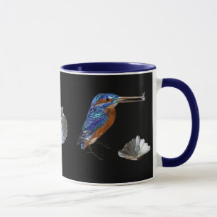 KINGFISHER , Electric Blue, Black Mug