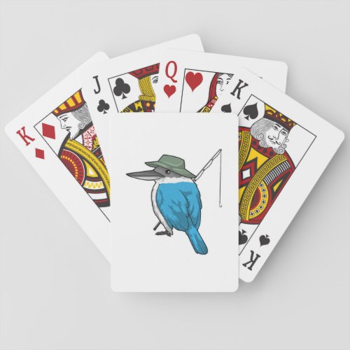Kingfisher Fishing Fisher Fishing rod Playing Cards