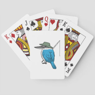 Kingfisher Fishing Fisher Fishing rod Poker Cards