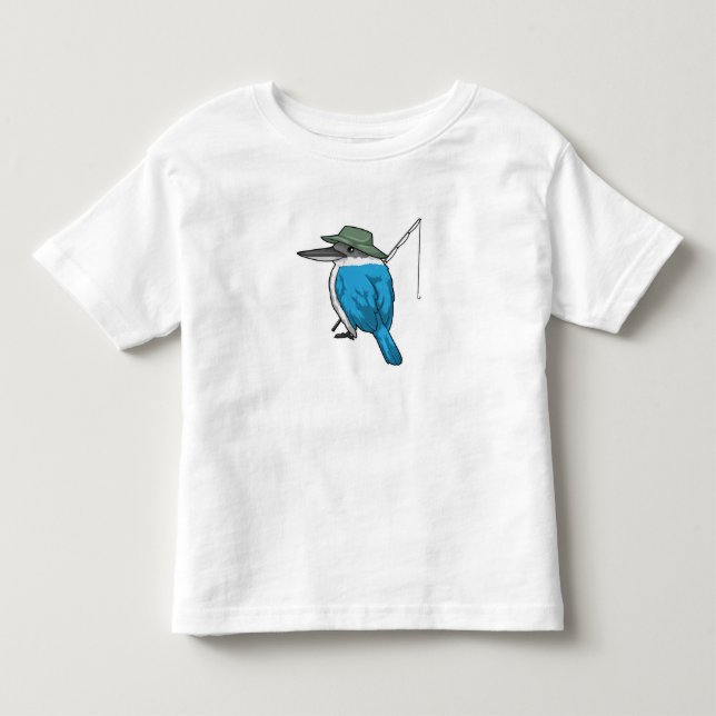 Kingfisher Fishing Fisher Fishing rod Toddler T-shirt (Front)