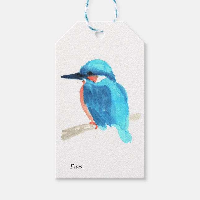 Kingfisher gift tag (Front)