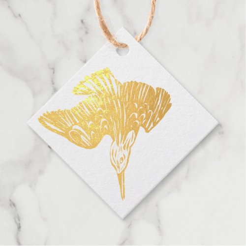 kingfisher Gold Favor Tag